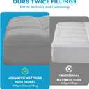 wOod-it Full Mattress Topper, Extra Thick Mattress Pad Cover for Back Pain with Soft Down Alternative Fill, Cooling Breathable Pillow Top Protector with 8-21 Inch Deep Elastic Pocket