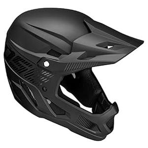 Mongoose Title Full Face Helmet, Extra-Large, Durable ABS Shell, Chin Guard, Full Coverage Pads, Vents for Airflow, Pivoting Visor, Goggle Strap Channel, BMX and Mountain Bike Helmet for Adult or Teen