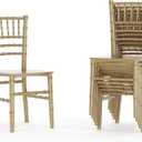 Flash Furniture Hercules 6 Pack Childs Gold Resin Party and Event Chiavari Chair for Commercial & Residential Use (Set of 6)