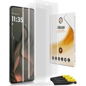 Matte Screen Protector for Motorola Edge 2025, 3 Pack, Tempered Glass LOCA UV Set, Anti Glare, Sensitive and Soft Touch, 9H Scratch Resistant, Edge to Edge Protection