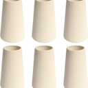 YANLING 6 Pack Light Yellow Ceramic Vase for Flowers, 6 inch Modern Vases for Pampas Grass Simple Shelf Decor, Boho Vases for Home Decor, Wedding Dinner Table Party Office