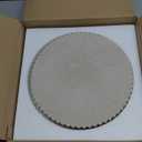 OAKOA Decorative Tray for Decor - Coffee Table Tray for Living Room - Round Tray for Home Decor - Coffee Table Decor Centerpiece - Modern Minimalist Centerpiece (Beige Resin)