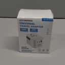 Universal Travel Adapter, International Travel Plug Adapter with 2 USB-C(PD 20W) 1 USB-A Ports, All in One Portable Adaptor, for USA, UK, EU, AU 224+ Countries (White) US