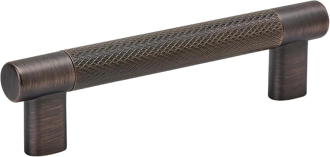 Amerock BP36558ORB | Kitchen Cabinet Pull | Oil Rubbed Bronze | 5-1/16 in (128 mm) Center-to-Center | Bronx | 1 Pack | Furniture Hardware | Cabinet Handle | Bathroom Drawer Pull