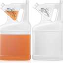 2 Pcs 128oz Tip Measure Containers Tip and Pour Measuring Containers HDPE Chemical Measuring Cups with Lids Plastic Bottle, up to 8oz Capacity