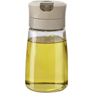 Simple Style Leak-Proof Glass Cruet Bottle 420ml, Oil & Vinegar Dispenser with Sealed Pour Spout, Wide Mouth, Easy to Clean, Kitchen & Dining Essential