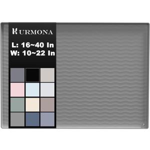 URMONA 19'' x 19'' Waterproof Silicone Under Sink Mat Cabinet and Counter Protector, Shelf Liner for Kitchen and Bathroom, Storage and Organizers, Litter Mat, Pet Cat Puppy EssentialsWhite Sand