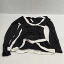 AmélieBoutik Women Color Trim V Neck Faux Wrap Pleated Detail Blouse
 XL