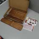 TESLYAR Wood Phone Docking Station for Men  Desk or Nightstand Organizer  Birthday Gifts for Husband or Dad  Anniversary Idea from Wife  Key Holder, Stand Wallet, Watch & Essentials (Earth Beige)