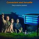 Powerful Super Large Solar Bug Zapper Outdoor for 8000 sq.ft, Rechargeable Solar Mosquito Zapper with High Powered, Outdoor Bug Zapper for Patio Garden Backyard RV Camping with 30W Solar Panel