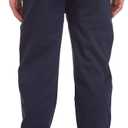 Izod Mens Uniform Jogger Pants, Elastic Waistband with Drawstring Closure, Stretch Twill Fabric (32-34, Navy)