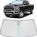 INSAUTO Windshield Sun Shade for 2010-2024 2025 Dodge RAM 2500 3500 Accessories, [Upgraded 7-Layer Protection], Foldable Front Windshield Sunshade, Block Out UV Rays & Heat, Keep Car Cool