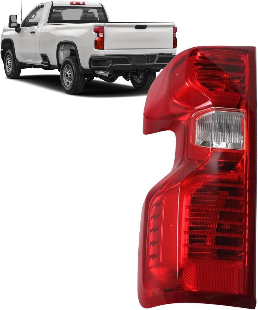 Tail Light Fit for 2019-2023 Silverado 1500 2500HD 3500HD Rear Brake Left Driver Side Taillights w/Bulb
