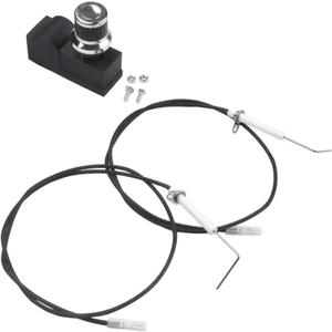2 Outlet Electronic BBQ Grill Ignitor Assembly Kit With Ceramic Ignition Pins Replacement For 28 Inch Griddle Outdoor Cooking AA Battery Operated Spark Igniter System