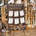OurWarm Seating Chart for Wedding Reception Display, 23.6x15.7 Inch Rustic Wooden Wedding Seating Chart Board, Find Your Seat Wedding Signs for Reception Decor, Fits Display 4x6 Inch Cards