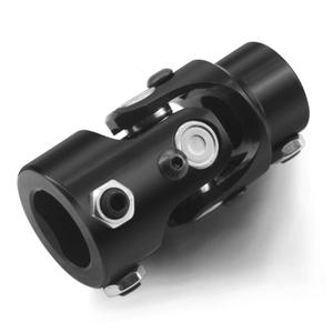 1" DD X 3/4"-36 Spline Black Steering Universal Joint Single U Joint Shaft,Total Length: 83mm (3-1/4")