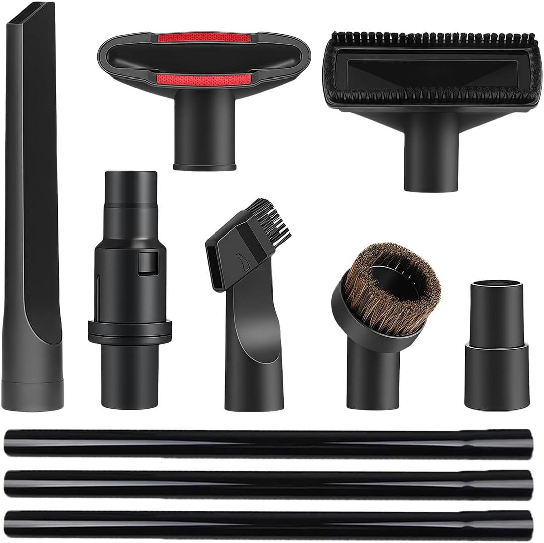 10 Pcs Vacuum Attachments & Brushes for Shark Navigator LiftAway NV350 NV352 NV355 NV356E & Rotator NV500, Rocket HV301 HV322 HV371 Series Upright Vacuum, 1 1/4" (32mm) Vacuum Accessories Set