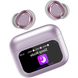 ZYHKON Sleep Earbuds Light-Weight Headphones, 48H Playtime with Charging Case, Mini Sleep Headphones Bluetooth in Ear Small Design for Side Sleepers, Dark Purple