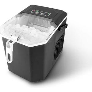 Countertop Ice Maker, Portable Ice Machine with Carry Handle, Self-Cleaning Ice Makers with Basket and Scoop, 9 Cubes in 6 Mins, 26 lbs per Day, 2 Sizes of Bullet Ice for Home Kitchen Office Bar Party