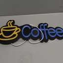 Coffee Neon Sign Decor for Coffee bar, Dimmable Coffee Sign decor for Cafe Shop Coffee Station Coffee Area Gifts for Coffee Lovers