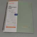 SUNEE 2026 Appointment Book 15-Minute Time Block - Daily, Weekly & Monthly Spiral Planner with Note Section - Thick Paper, Lay-Flat Bound - 8.5 x 11 for Office, School, Men & Women, Sage Green