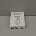 Face Light Therapy Device, Based on Triple Action LED, Thermal, and Vibration Technologies, Face and Neck Beauty Device with 7 Color LED for Home Use, Improve Skin(Glossy White)