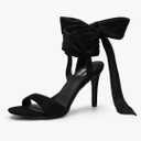 Trary Pink Purple Nude Red Black Heels for Women, Lace Up Chunky Heels for Women, Strappy Heels for Women Sandals, High Platform Stripper Heels, Comfortable Wide Width Tie Up Heels 3 Inch Open Toe, 8