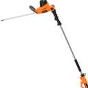 GARCARE Electric Pole Hedge Trimmer, Power Hedge Trimmer with 18 inch Dual-Action Laser Cut & Adjustable Cutting Head, 4.8Amp, 600W, Corded