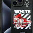 2 x Compatible with iPhone 15 Pro Case for Boys Cool Sports Basketball Shoes Style Phone Cover Soft Silicone Funny Pattern TPU Shockproof Protective Case (6.1 inch) (Black)