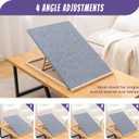 Tektalk Foldable Jigsaw Puzzle Board with 4 Angle Adjustable Bracket/Stand, Lightweight Portable Puzzle Mat Plateau with Wooden Easel, Foldaway Felt Puzzle Table, for Up to 1500 Pieces (Gray)