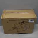 Waffle Maker, Rotating Belgian Waffle Maker, 180 Flip Waffle Iron, Non-Stick Plate, Adjustable Browning Control, Foldable Cool Touch Handle, Removable Drip Tray, Space Saving Storage, Stainless Steel (Black)