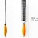 Deiss PRO Lemon Zester & Heavy Duty Cheese Grater & Vegetable Grater - Parmesan Cheese Lemon, Garlic, Nutmeg, Chocolate, Fruits, Vegetables, Ginger Grater - Cheese Shredder & Stainless Steel Grater