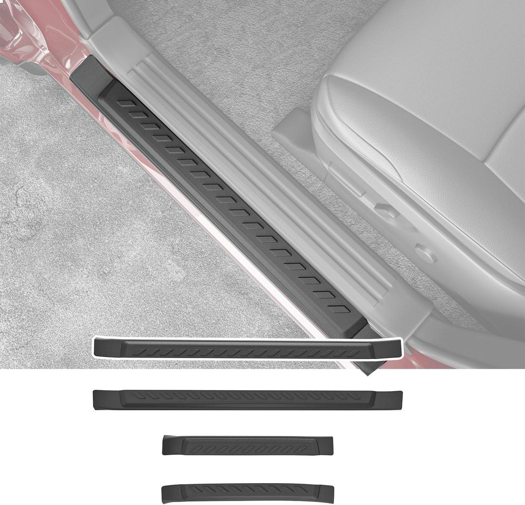 powoq Door Sill Protector Compatible with 2023-2026 Toyota 4Runner Car Door Sill Guard TPE 4Pcs Car Threshold Protector Replacement for 2023 2024 2025 2026 Toyota 4Runner Accessories