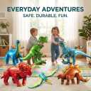 6-Pcs Inflatable Dinosaur Birthday Party Decorations - Large Blow-Up Dino Toys for Kids (20-26) Dinos for Boys or Girls - Self-Standing Vinyl Balloons for Jurassic Theme Party & Pool Floats