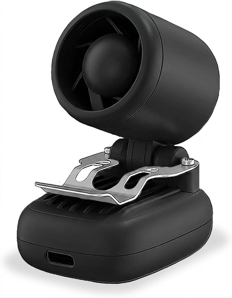 Portable Clip on Fan, 3-in-1 Hands-Free Mini Hat Fans, Battery Powered Personal Fan with 3 Speeds for Hiking, Fishing, Camping,Running, Travel (Black)
