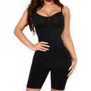 ShaperSwan Bodysuit for Women, Mid-Thigh Shapewear, Tummy Control Bodysuit, Waist Trainer, Seamless Sculpting Body Shaper (Black, 5XL)