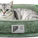 Bininl Orthopedic Cat Bed for Puppy & Kitten,Cat Sofa Bed with Egg Crate Foam Four Sided Dog Couch Beds with Removable Cover & Non-Slip Bottom Green XS