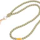 Beaded Lanyards for ID Badges and Keys Women Gifts Cute Teacher Silicone Soft Keychain Lanyard(Light Green)