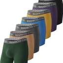 BAMBOO COOL Men's Ultra ComfortSoft Underwear, Moisture Wicking & Breathable No Ride Up Boxer Briefs with Fly, Multipack (XXXL)