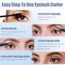 Heated Eyelash Curlers - 2 in 1 Clip- Type Heated lash Curler Best Seller Electric Eyelash Curler LED Display 3 Temp Settings for Makeup Tools USB Rechargeable Natural Curling 24H Long Lasting QI1