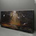 Canvas Landscape Natural Wall Art Decor Yellow Forest Wall Art 20" x 40"