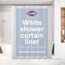 CLOROX Shower Curtain Liner, Premium Lightweight Flexible Waterproof 8g PEVA for Bathroom with Weighted Magnets, Standard Size 72" x 72", White 1 Pack