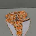 ZAFUL Women High Cut Bikini Sets String Sexy Swimsuit Two Piece Underwire Bathing Suit Brazilian Cheeky Cut Out Cute Swimwear (Medium, Orange Flower)