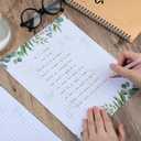 72 Pcs Leaf Theme Paper Stationery Set 36 Greenery Letterhead Paper with 36 Matching Envelope Leaves Lined Paper for Letter Elegant Letter Paper (Fresh Style,8.5 x 11 Inch, 9.5 x 4.13 Inch)