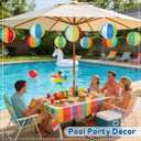 Beach Ball Paper Lanterns, 10-Pc 12 Inch Large Summer Hanging Decorations