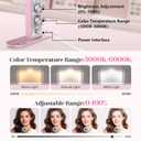 Yokilly Arc Half Moon Light: 34" Shadow-Free Half Moon Light for Desk Salon - Foldable LED Desk Lamp with Stepless Brightness for Manicurist (Rose Pink)