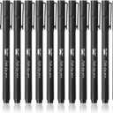 Mr. Pen- Felt Tip Pens, Pack of 12, 0.7mm Point Tip, Black Felt Tip Pens, Fast Dry, Planner Markers