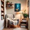 OTOSTAR Jesus and Lamb Canvas Wall Art Jesus Running After Lost Lamb Wall Art Canvas Prints for Prayer Room Baptism Serenity Prayer Church Decor - 12 x 16 Inch