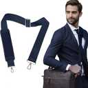 2 x Universal Shoulder Strap - 57 inch Adjustable Bag Strap Replacement Non-Slip Crossbody Purse Strap with Metal Swivel Hooks for Laptop Shoulder Bag Messenger Bag Crossbody Bag Navy Blue