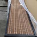 4 Panel Bamboo Room Divider and Folding Panel Screen,Bamboo Panel Divider for Room Separation,Brown,67" H x 61.4" W